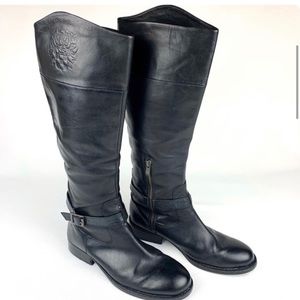 Vince Camuto Flavian Leather Riding Boots Sz 8.5